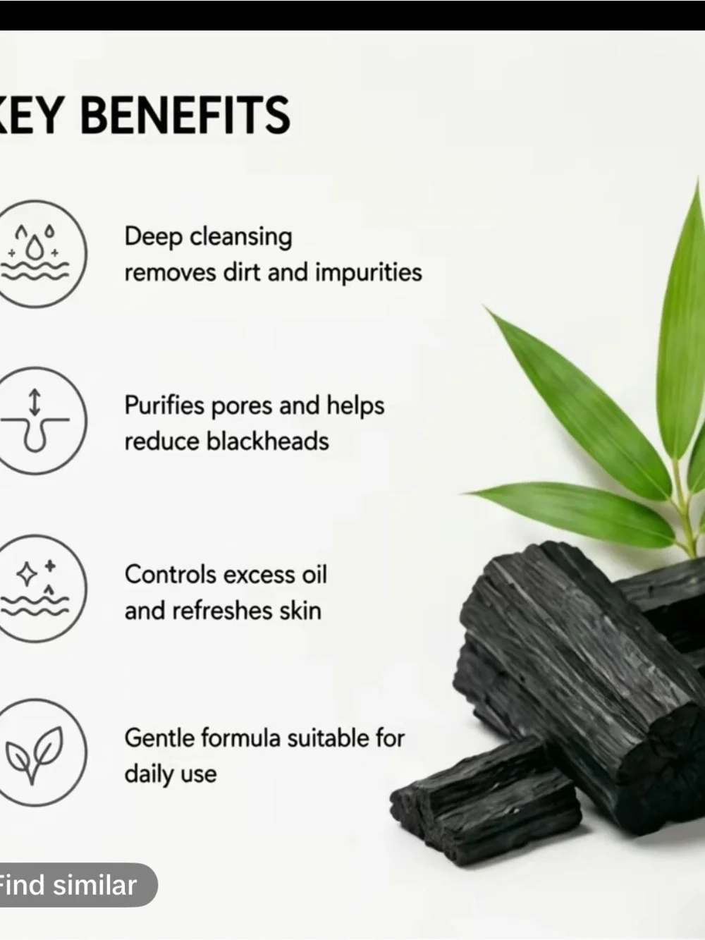 Bamboo Charcoal Clear Cleansing Cream - White